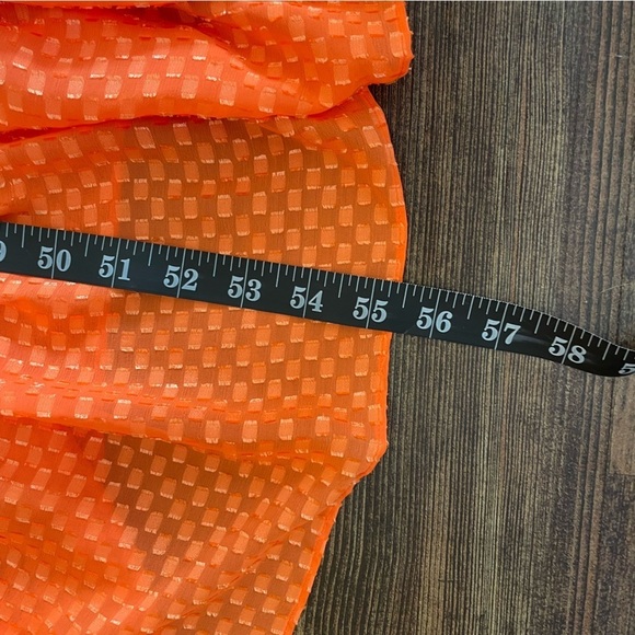 alice + oliva | Minka Tie Front Monarch Orange Tiered Maxi Dress - Picture 16 of 16